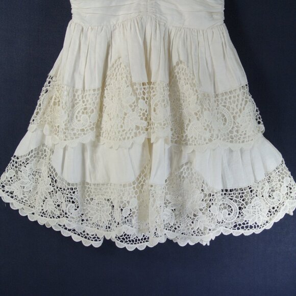 NEW Ulla Johnson Savannah Floral-lace Halterneck Dress In Ivory Size 8 #1489 - Picture 9 of 12